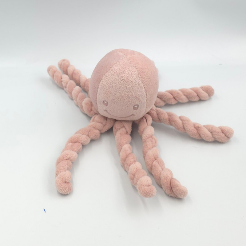 Doudou pieuvre poulpe rose laine Octopus NATTOU