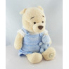 Doudou winnie l'ourson bleu avec hochet et petit ours DISNEY