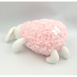 Doudou lapin rose blanc tout doux ATMOSPHERA