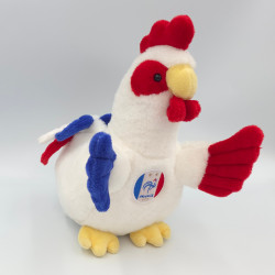 Peluche coq France bleu blanc rouge