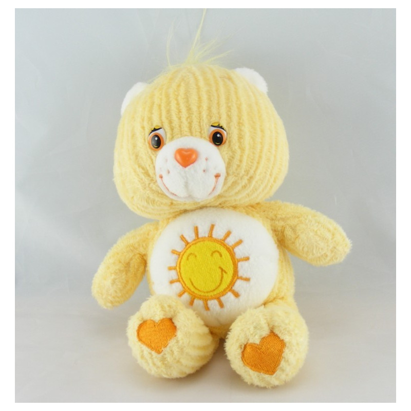 Peluche Bisounours jaune soleil  Grosjojo CARE BEARS 33 cm