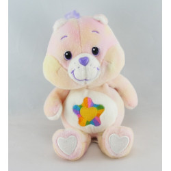 Peluche Bisounours rose Grosfarceur Arc en ciel CARE BEARS