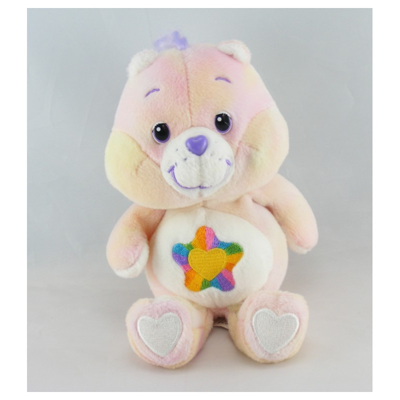Peluche Bisounours rose Grosfarceur Arc en ciel CARE BEARS