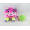 Peluche Popples frisé violet rose bleu + popples rouge bleu