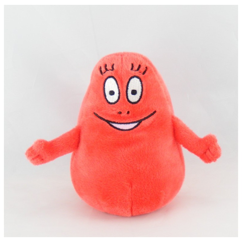 Doudou peluche Barbapapa rouge Barbidur BANDAI