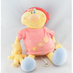 Doudou Billy et Babette rose bonnet rouge NATTOU