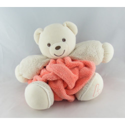Doudou ours plume blanc orange  rose saumon KALOO