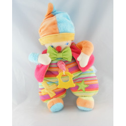 Doudou musical lumineux clown multicolore étoile COROLLE