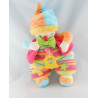 Doudou musical lumineux clown multicolore étoile COROLLE