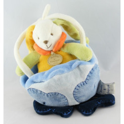 Doudou et compagnie musical lapin vert jaune nuage bleu
