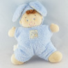 Grand Doudou garçon déguisé en lapin bleu NICOTOY
