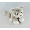 Doudou chat beige marron qui miaule NICOTOY 