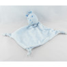 Doudou plat bleu vert lapin VERTBAUDET