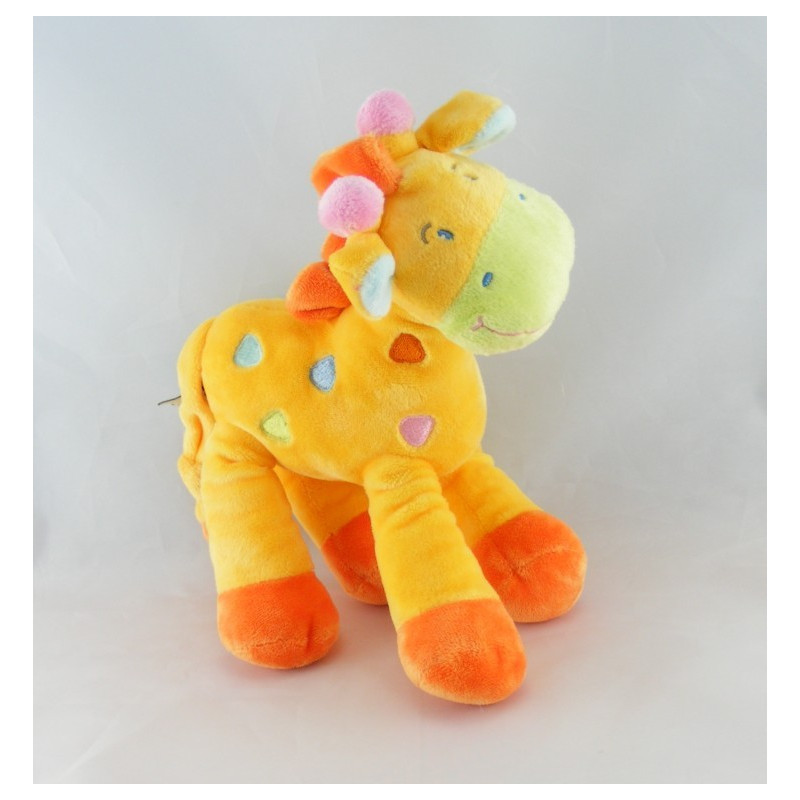 Doudou Girafe jaune MOTS D'ENFANTS