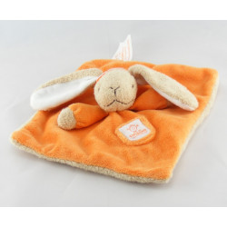 Doudou plat lapin orange BABY FOLLY