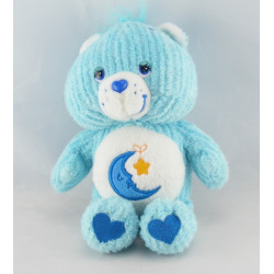 Peluche Bisounours bleu Grosdodo lune étoile CARE BEARS 23 cm