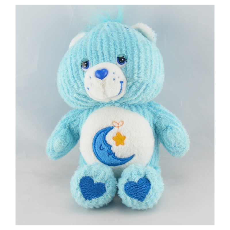 Peluche Bisounours bleu Grosdodo lune étoile CARE BEARS 23 cm