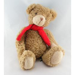 Doudou ours beige blanc fleur CA CREDIT AGRICOLE