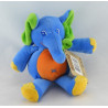 Doudou hochet éléphant bleu JOLLYBABY