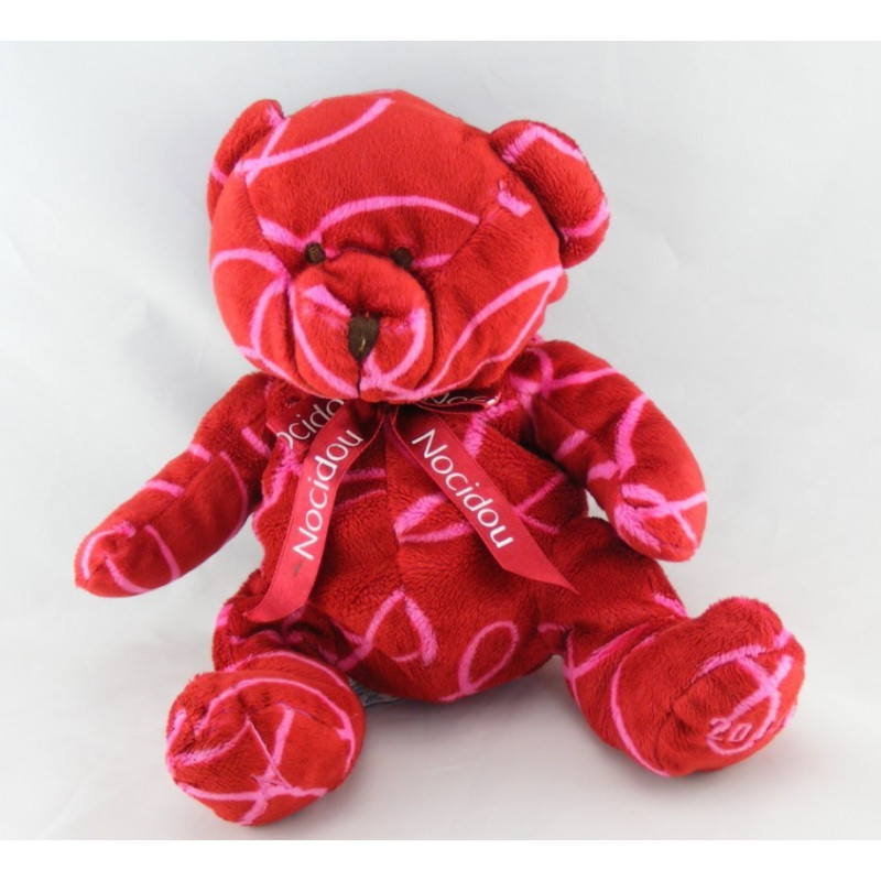 Doudou ours rouge NOCIBE INES