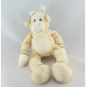 Doudou vache beige col blanc fleurs AJENA