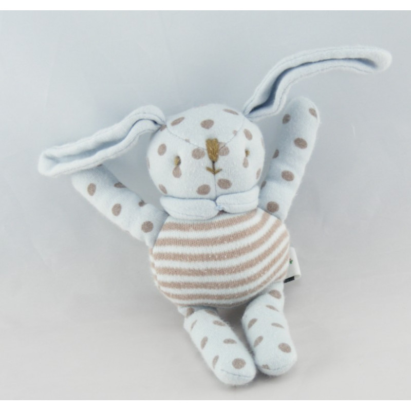 Doudou petit lapin rose à pois VERTBAUDET