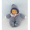 Doudou poupon bébé bleu marine col bateau COROLLE 