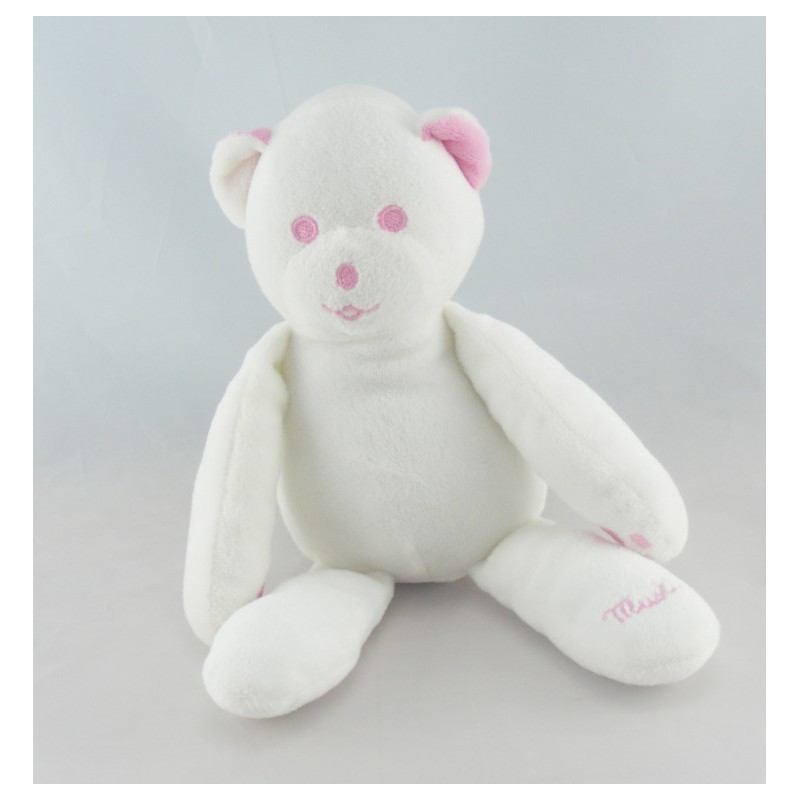 Doudou ours blanc Musti de Mustela