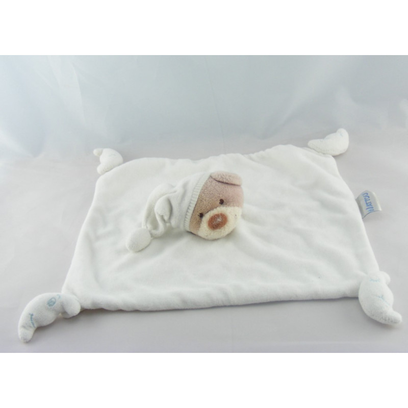 Doudou plat bleu ciel ours lune NATTOU