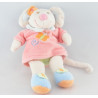 Doudou semi plat souris rose NATTOU 