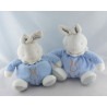 Doudou Lapin boule bleu gris KLORANE