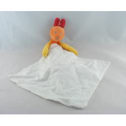 Doudou Kangourou orange rouge mouchoir SUCRE D'ORGE