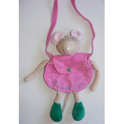 Doudou souris mademoiselle Cheese robe rose MOULIN ROTY