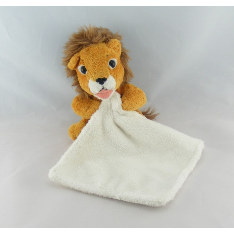 Doudou lion avec mouchoir CREDIT LYONNAIS