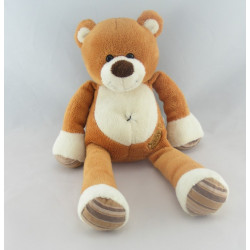 Doudou ours blanc marron bandanas BABY NAT