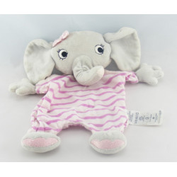 Doudou plat chien rayé bleu vert H ET M HM