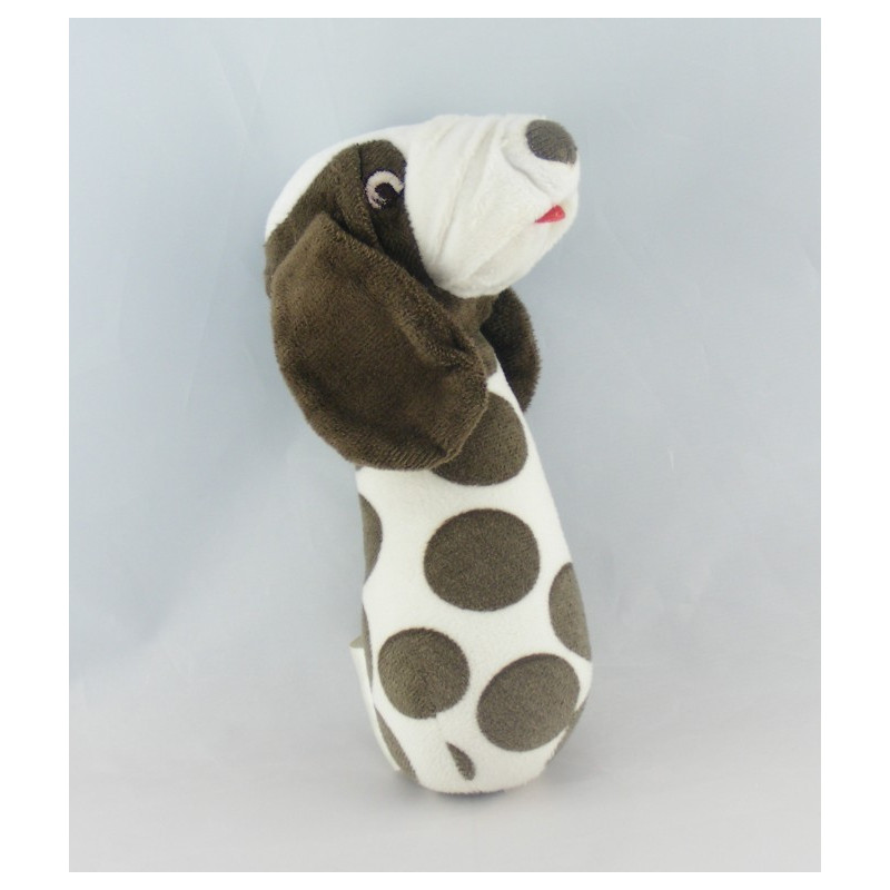 Doudou chien blanc beige H ET M HM