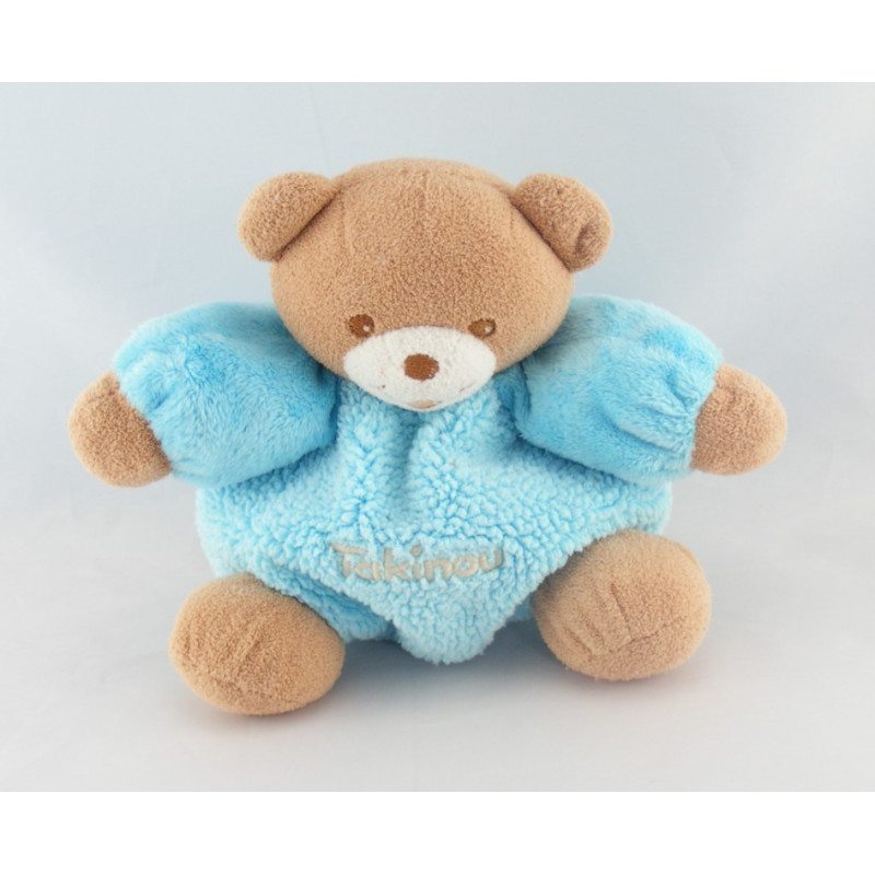 Doudou ours boule marron rose TAKINOU 